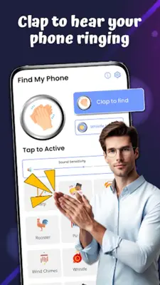 Find Lost Phone Clap, Whistle android App screenshot 3